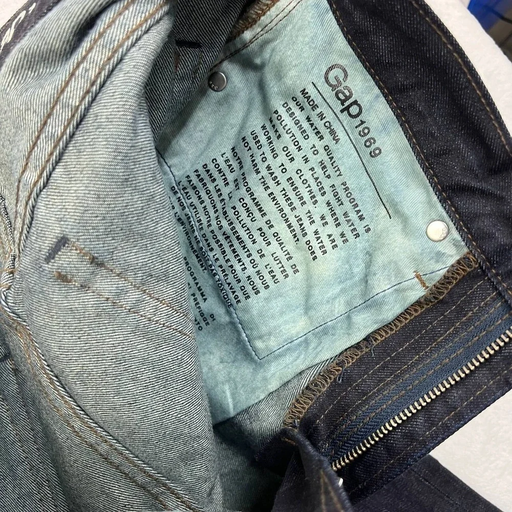 Gap 1969 Jeans Men 28 x30 Black Denim‎ Pants Slim Fit